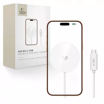 TECH-PROTECT A50 Chargeur sans fil magnétique MagSafe 25W Qi2.2 blanc