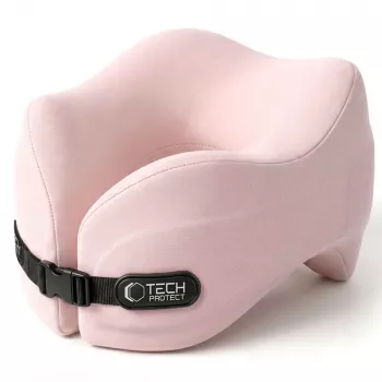 TECH-PROTECT COMFORTREST Coussin cervical de voyage rose