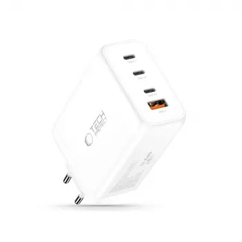 TECH-PROTECT NC240W-GAN Chargeur réseau 4 ports PD 240W / QC3.0 blanc