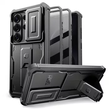Coque Kevlar CAM+ Tech-Protect lot de 2 pour Galaxy S26 Ultra noire