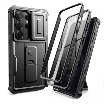 Coque Kevlar CAM+ Tech-Protect lot de 2 pour Galaxy S26 Ultra noire