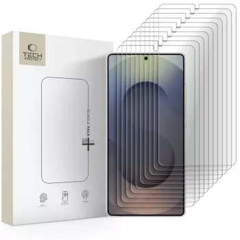 TECH-PROTECT Lot de 10 protections d'écran en verre trempé pour Samsung Galaxy S26 Ultra transparent