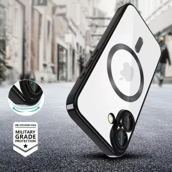 Tech-Protect MagFlex MagSafe iPhone 16E noir brillant