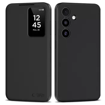 Étui portefeuille Tech-Protect Smart Wallet pour Samsung Galaxy S25, noir mat