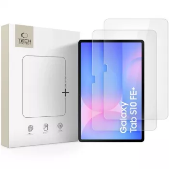 Protection d'écran en verre trempé Tech-Protect Glass Fit+ pour Samsung Galaxy Tab S10 FE+ 13.1 X620 / X626B, transparent, lot de 2
