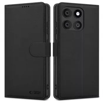 Coque portefeuille Tech-Protect pour Motorola Edge 60 / 60 Fusion, noire