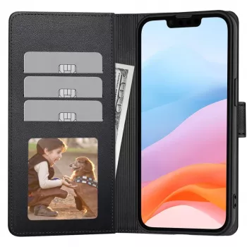 Coque portefeuille Tech-Protect pour Motorola Edge 60 / 60 Fusion, noire