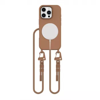 Tech-Protect Magnecklace Coque MagSafe pour iPhone 16 Pro Max Marron