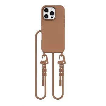 Tech-Protect Magnecklace Coque MagSafe pour iPhone 16 Pro Max Marron