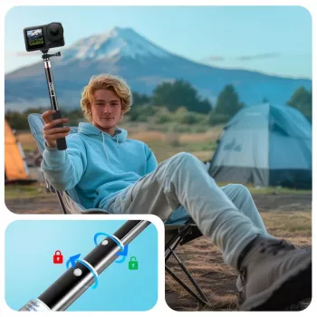 Monopode télescopique et perche à selfie TECH-PROTECT GA100 pour GoPro