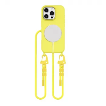 Tech-Protect Magnecklace Coque MagSafe pour Apple iPhone 16 Pro Jaune
