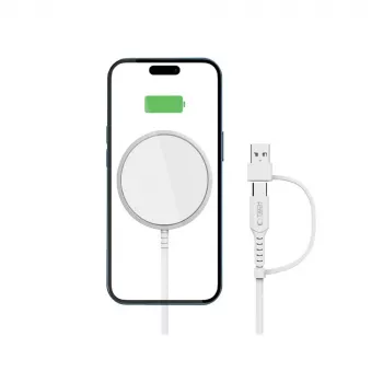 Tech-Protect QI15W-A44 Chargeur sans fil MagSafe blanc