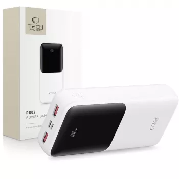 TECH-PROTECT PB02 Power Bank 20000mAh 22.5W blanc