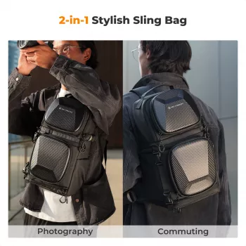 K&F Concept Sac photo sling 10L bandoulière pour reflex noir KF13.176