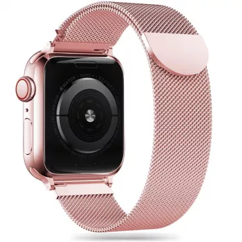 Bracelet Milanese Loop TECH-PROTECT pour Apple Watch 4 / 5 / 6 / 7 / 8 / 9 / SE / Ultra 1 / 2 (42 / 44 / 45 / 49 mm) or rose