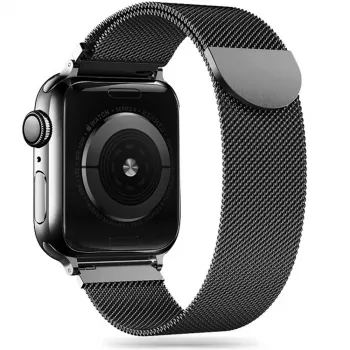 Bracelet Milanese Loop Tech-Protect pour Apple Watch 8 / 9 / 10 / 11 / SE (40 / 41 / 42 mm) noir