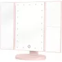 Miroir de maquillage LED Humanas HS-ML04 avec éclairage - rose