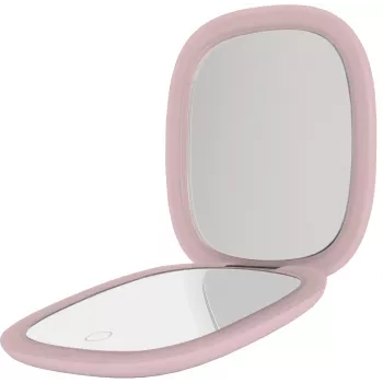 Miroir de courtoisie Humanas HS-PM01 avec éclairage LED - rose
