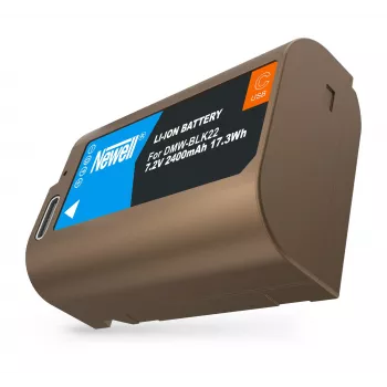Batterie de remplacement Newell DMW-BLK22 USB-C pour Panasonic