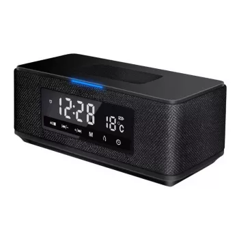 Platinet PMGQ15B - Enceinte stéréo portable sans fil 10W - noire - écran LCD