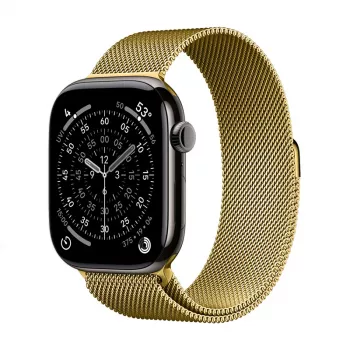 Crong Milano Steel - bracelet en acier inoxydable pour Apple Watch 42/44/45/49 mm (or)
