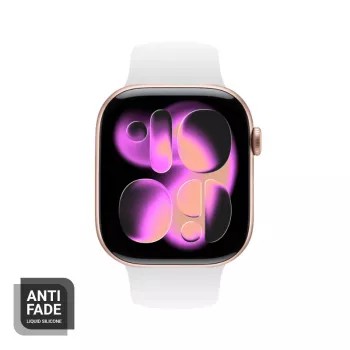 Bracelet Crong Liquid Silicone pour Apple Watch 38/40/41/42 mm (blanc)