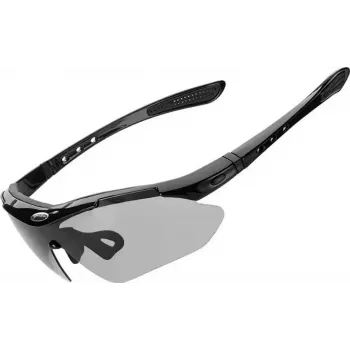 Lunettes de cyclisme photochromiques ROCKBROS UV400 monture TR90 - noires