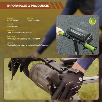 Sacoche de guidon vélo imperméable ROCKBROS AS-051 - noir