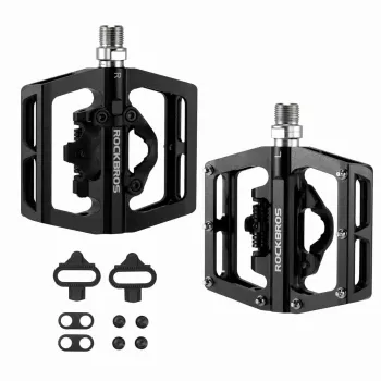 ROCKBROS PD15-BK Pédales plates en alliage d'aluminium - Noir