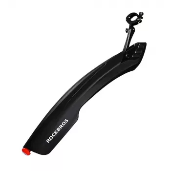ROCKBROS DNB8001BK Garde-boue arrière de vélo avec éclairage LED rouge - Noir