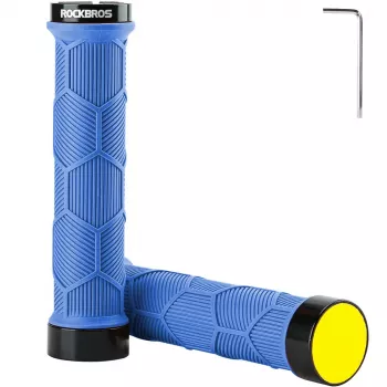 ROCKBROS Poignées de vélo 40720007003 avec bandes réfléchissantes - Bleu