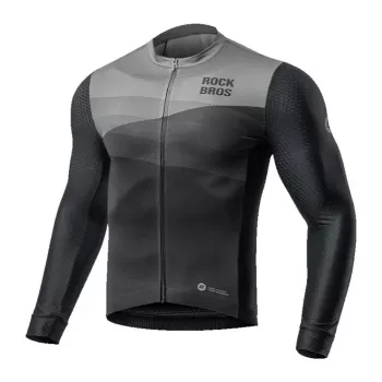 Maillot de cyclisme ROCKBROS manches longues printemps/été XL - noir