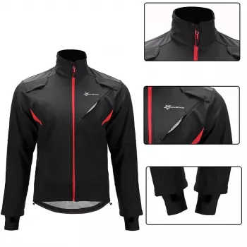 ROCKBROS YPW021 veste de cyclisme coupe-vent, taille L, noire