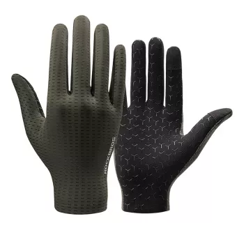Gants de cyclisme respirants à doigts longs ROCKBROS, taille L, verts