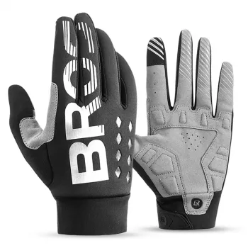 Gants de cyclisme d'hiver à doigts longs ROCKBROS polaire thermique XL noir/gris