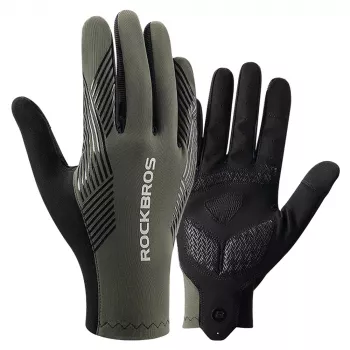 Gants de cyclisme à doigts longs Rockbros printemps/été/automne taille XXL verts