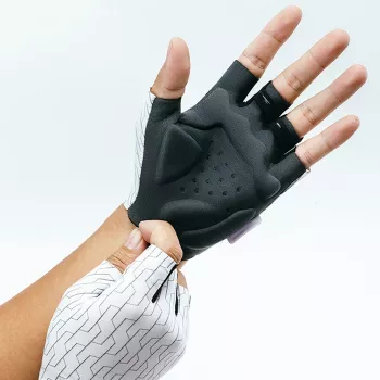 Gants de cyclisme VTT ROCKBROS Half Finger taille S blancs et noirs