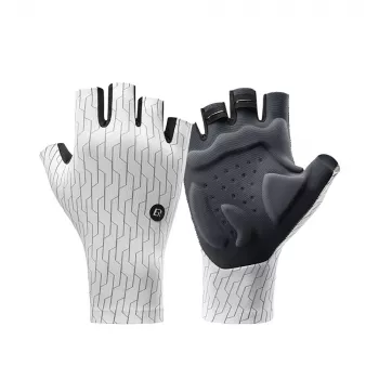 Gants de cyclisme route ROCKBROS Half Finger M blancs et noirs
