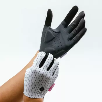 Gants de cyclisme ROCKBROS Full Finger printemps/été taille M blancs et noirs