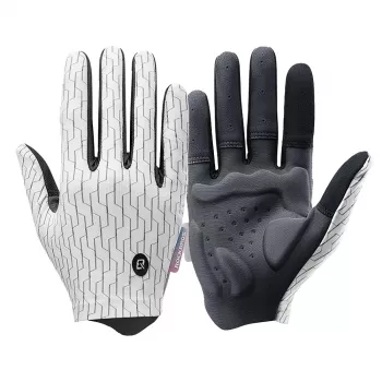 Gants de cyclisme ROCKBROS Full Finger printemps/été XL blancs et noirs