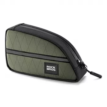 Sacoche de cadre triangulaire ROCKBROS 0,8 L verte