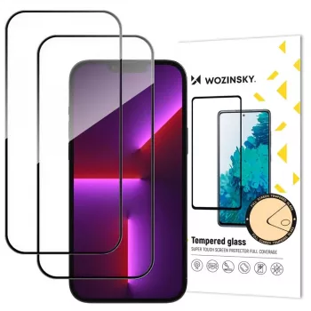 Verre trempé Full Glue Wozinsky lot de 2 pour iPhone 17 Pro