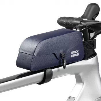 Sacoche de cadre de vélo ROCKBROS 0,9 L imperméable fermeture magnétique bleue