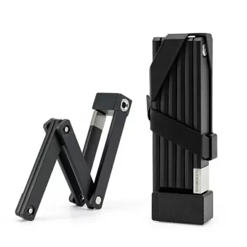 Antivol pliant de vélo ROCKBROS 32140003001 à clé avec support, pliable, 88 cm noir