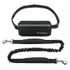 Ceinture de course mains libres pour chien Wozinsky WPST-01 avec pochette et laisse élastique - noir