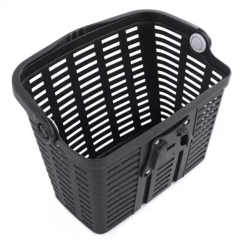 Wozinsky WKR-PK Panier de vélo, plastique, noir, fixation guidon, 15L