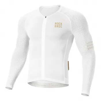 Maillot de cyclisme manches longues ROCKBROS YDCX008 Diamond XXL blanc