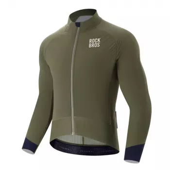 Veste cycliste hiver double couche polaire ROCKBROS YDWT014 taille L verte