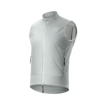 Gilet cycliste coupe-vent ROCKBROS YDMJ003 printemps/automne taille S blanc-gris