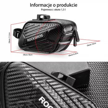 Sacoche de selle ROCKBROS B59 1,5 L noire